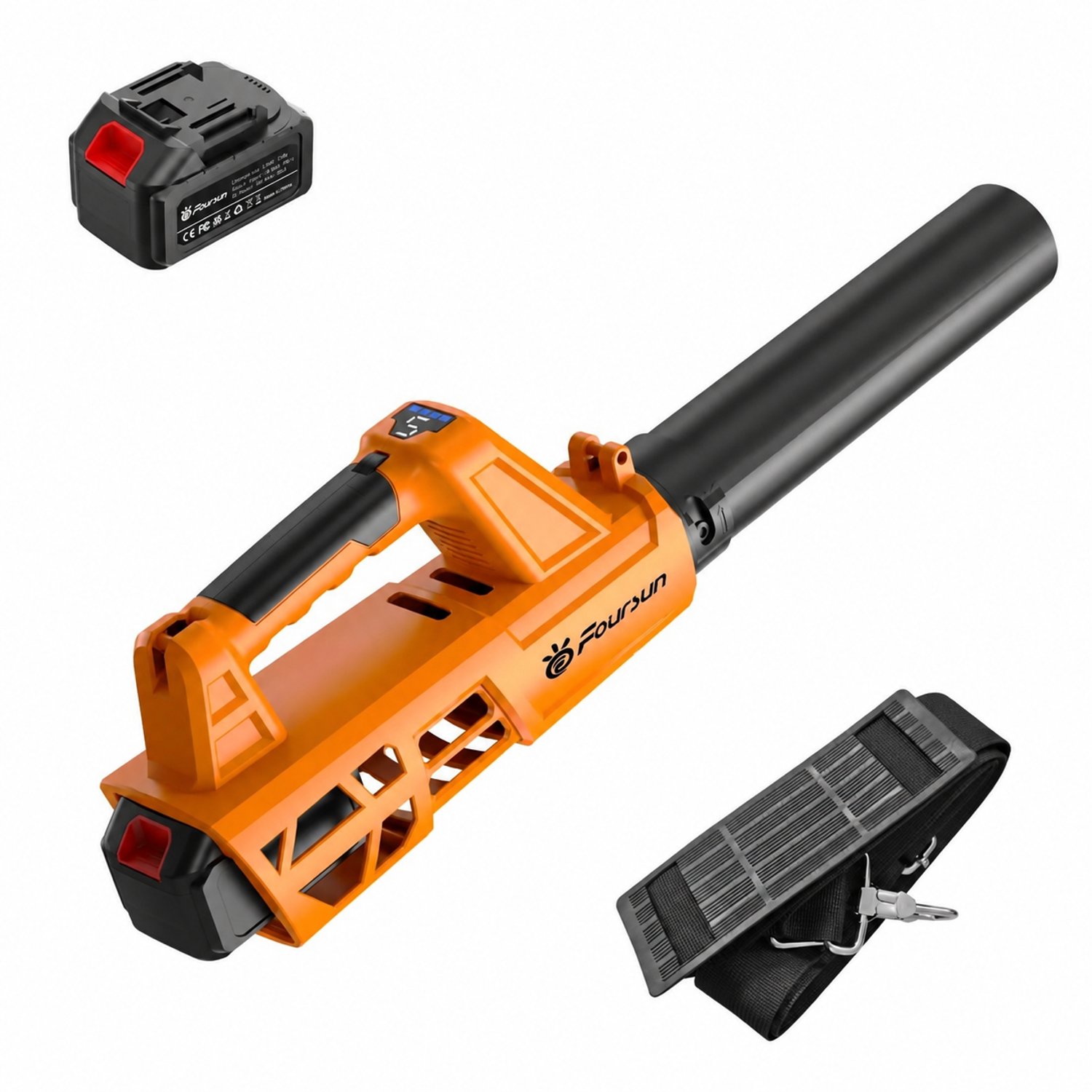 DeltaMerch Bladblazer - Luchtblazer - Borstelloze Motor- 5 Snelheden - 606 m³/u - Digitaal Display - 4,0Ah Accu - 55m/s