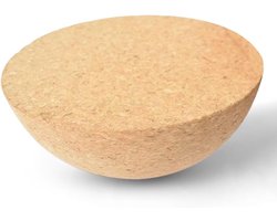 Balansbord van Kork - Halve Bal Balance Trainer voor Fitness en Yoga, 15 cm Diameter, 3 cm Hoog, Ideaal voor Volwassenen en Verbetering van Balans en Stabiliteit