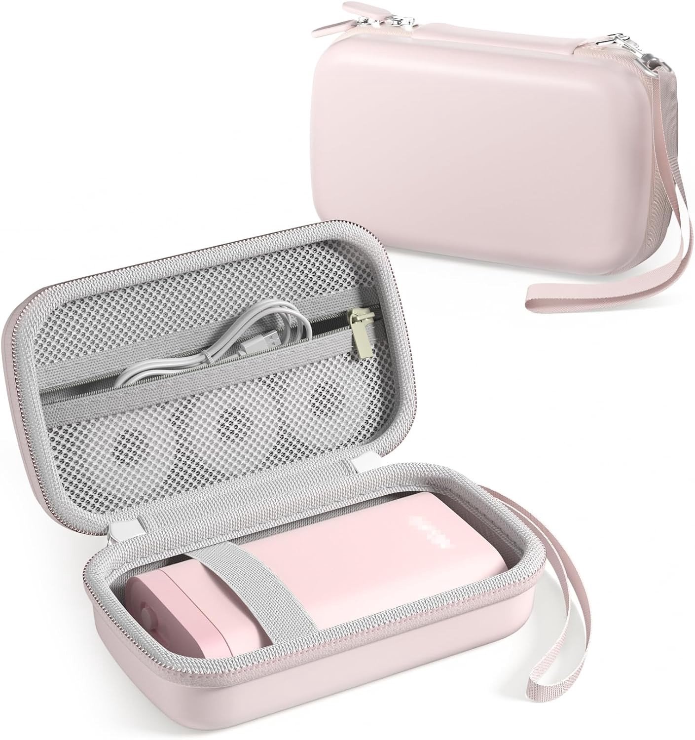 Tas voor Mini Printers en Accessoires, Zelfklevende Labelprinters, Labeltapes en Organizers, Roze