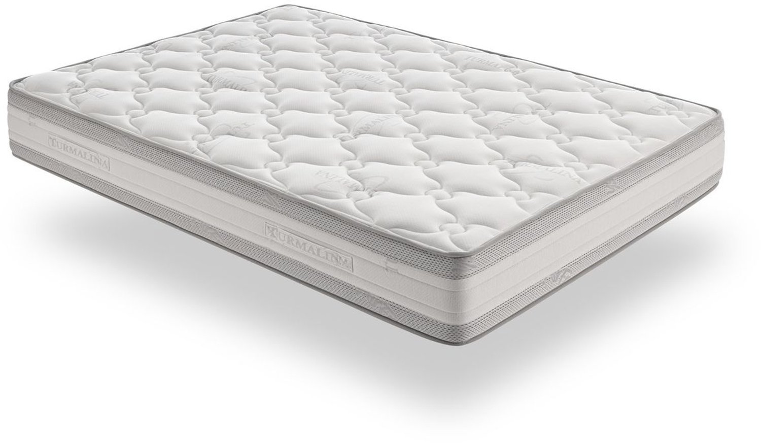 Matris Visco-elastische matras Luxury Turmaline 140x180 Hoogte 25cm +/-2 bovenkant 4 cm visco-elastisch schuim + Supersoft Wit