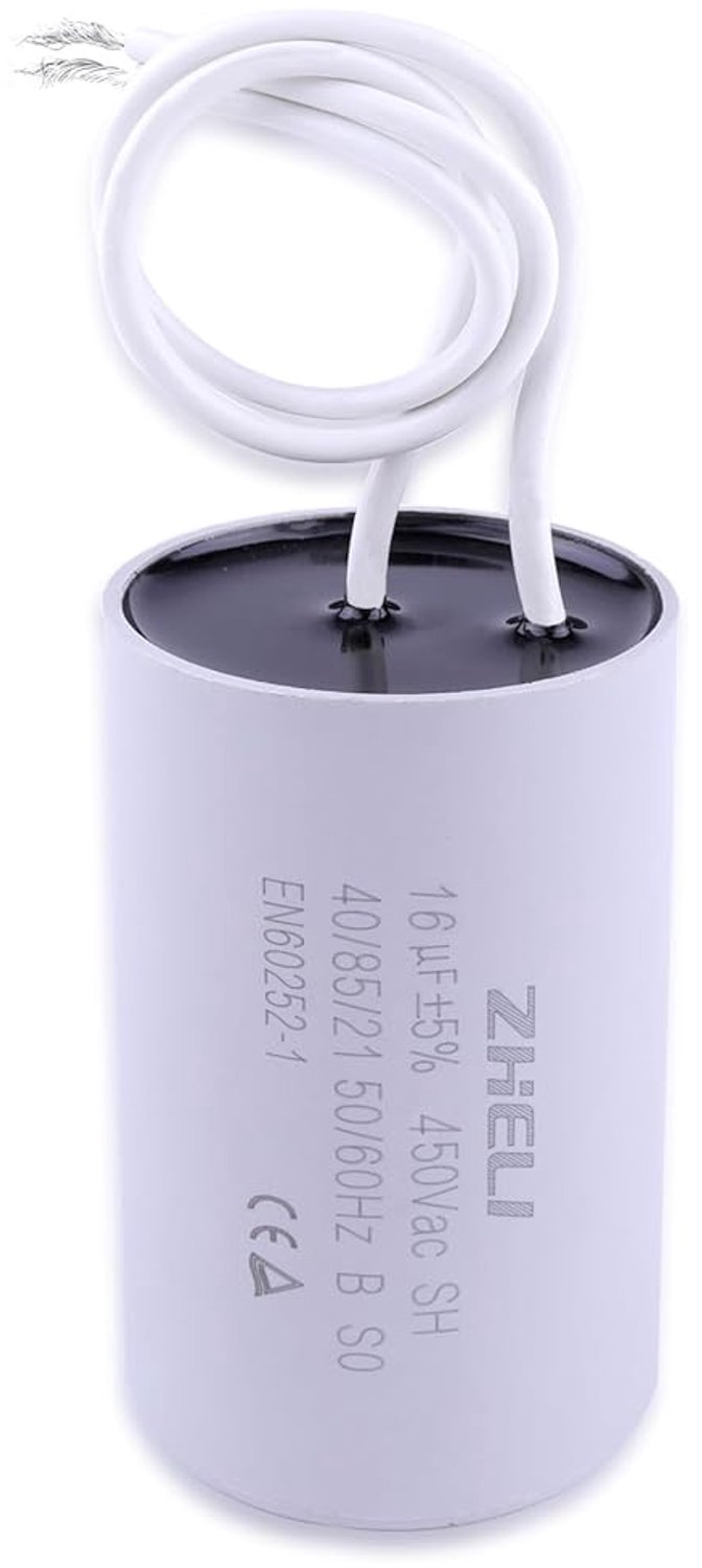 CBB60 condensator 16uF - cilindrisch 35mm x 60mm - 450VAC 50/60Hz - geschikt voor diverse apparaten - ShopVlot