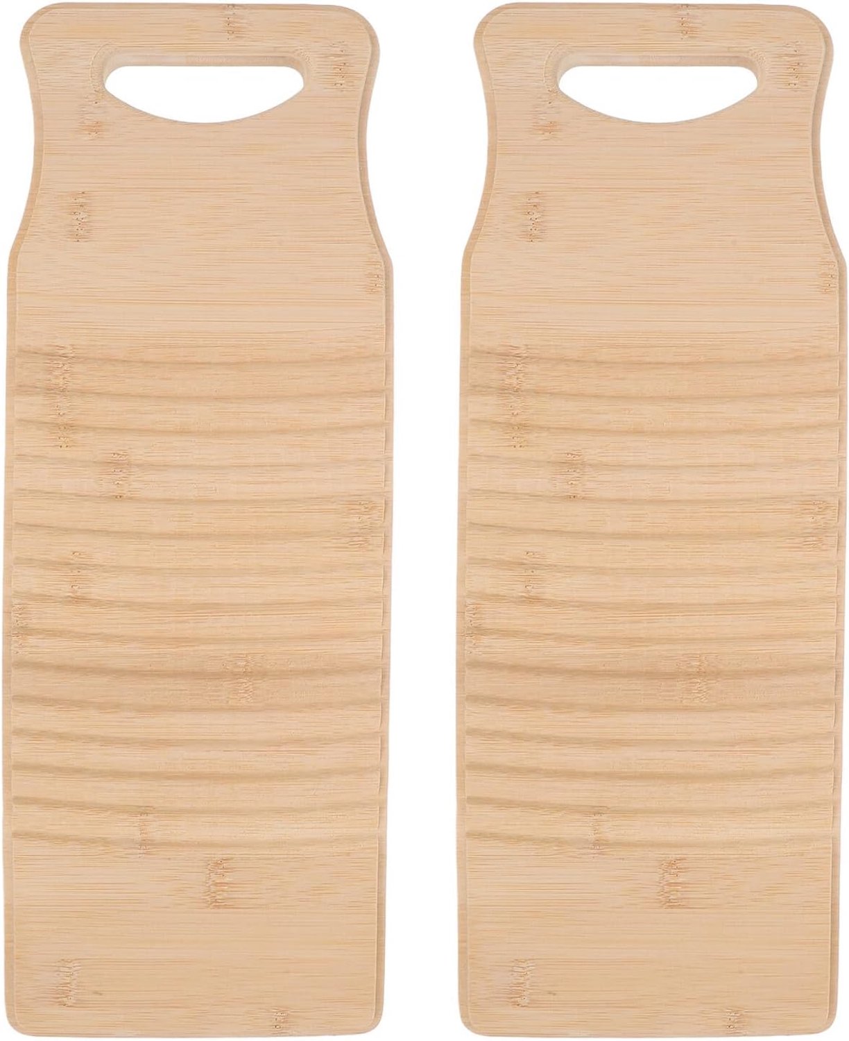2 Stuks Bamboe Wasbord Was Antislip Geribbelde Handwasbord voor Kleding Natuurlijk Scrubbord voor Huishoudelijk Wasgoed Efficiënt Wasbord voor Badkamer Studentenhuis