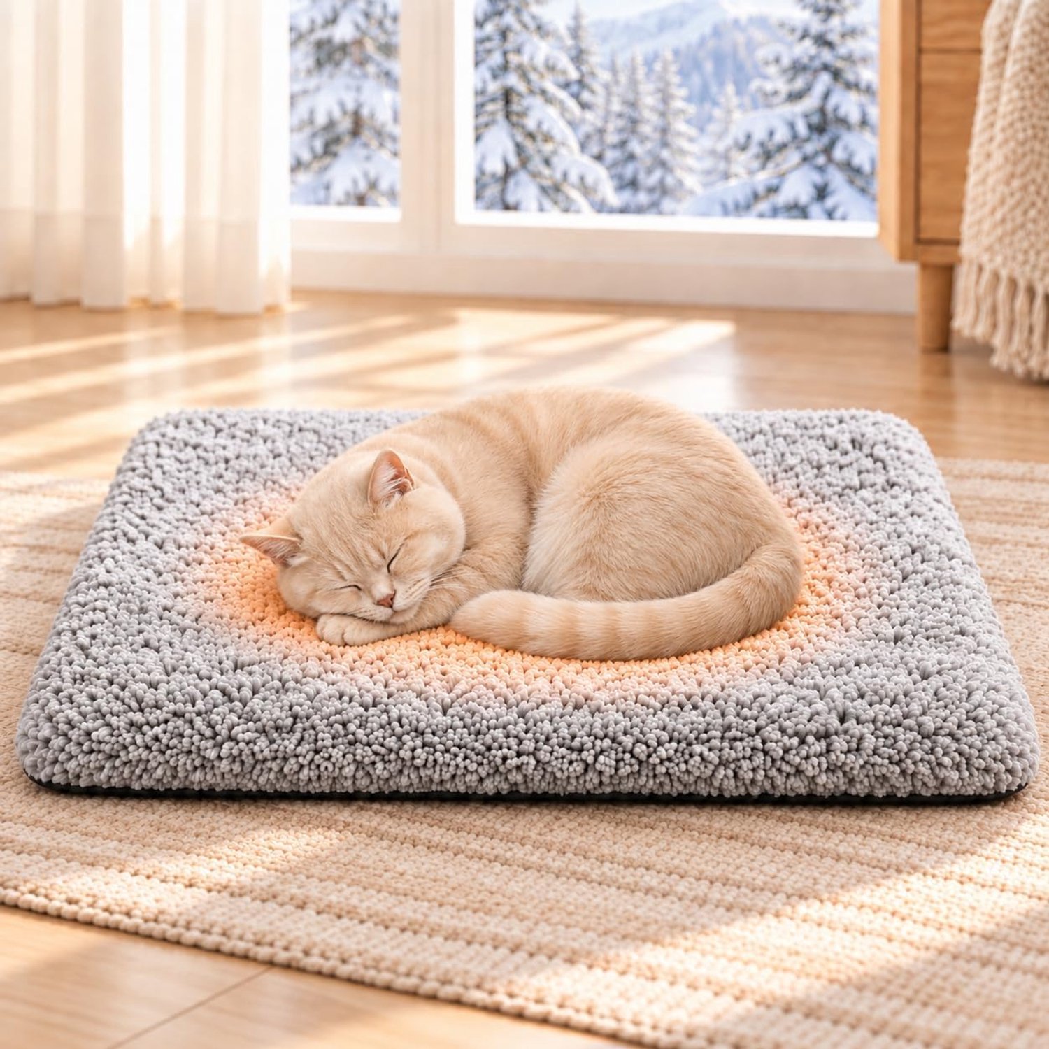 Zelfverwarmend Kattenbed, Warmtemat voor Katten & Honden 60x45cm