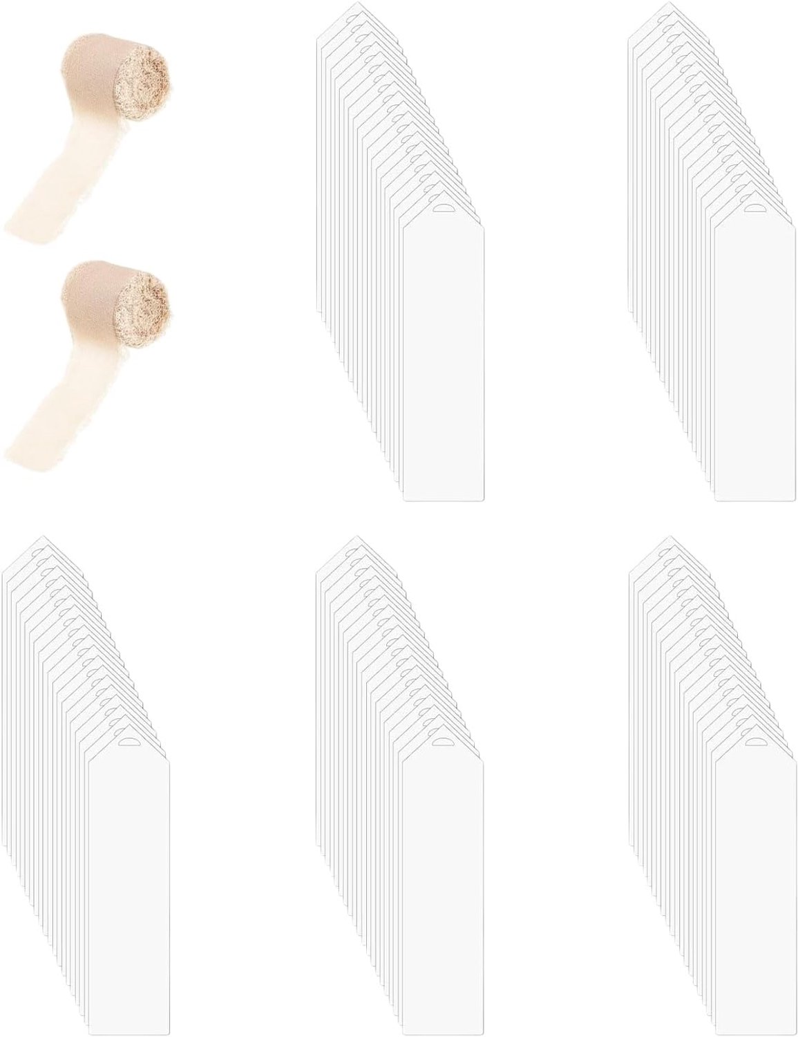 Boekenleggers 100 Stuks Transparante Acryl Decoratie met 2 Rollen