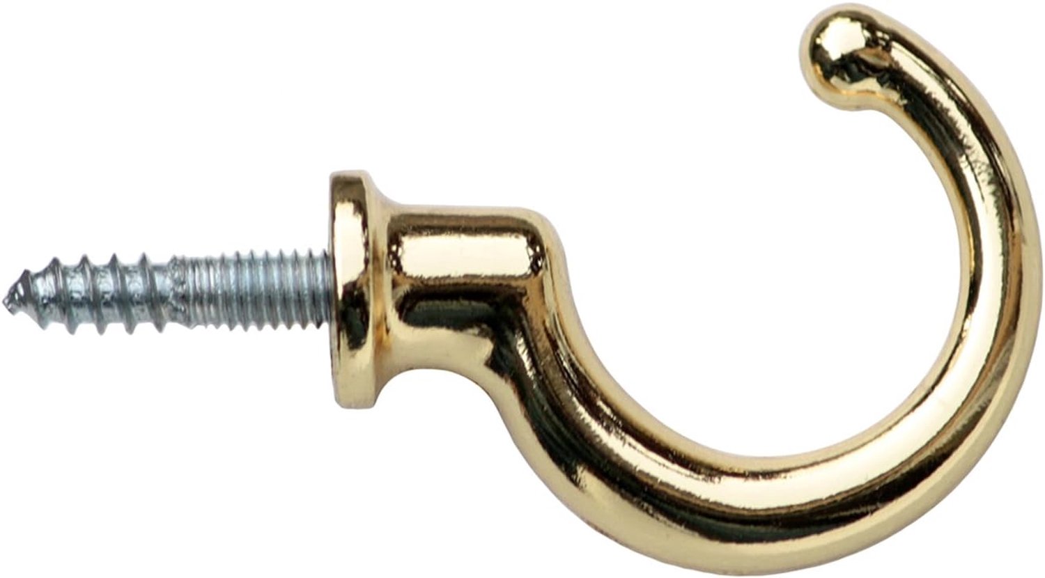 Haken, schroefhaken, mantelhangers, wandhaken, messing, gepolijst
