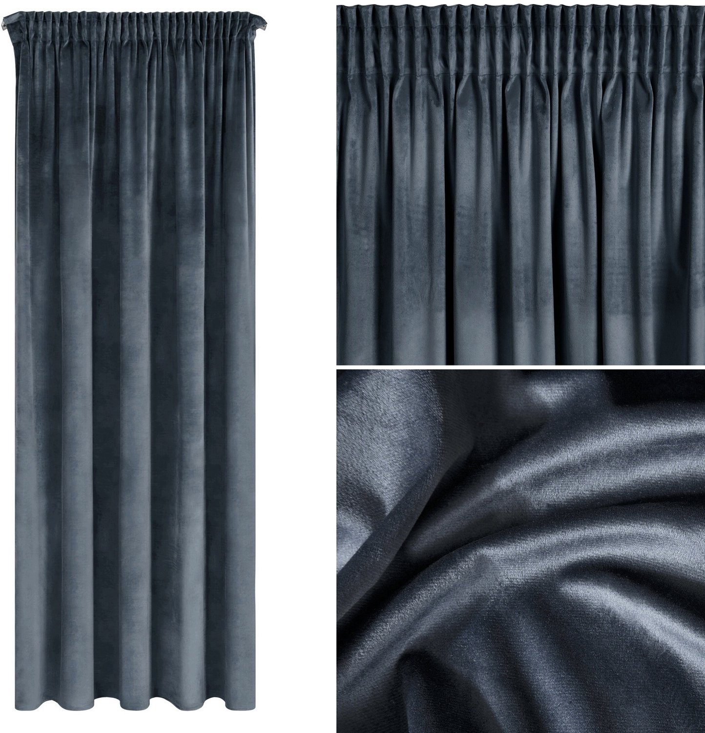 NAMI Velours Gordijn 140x270 cm - Stijlvol Blauw