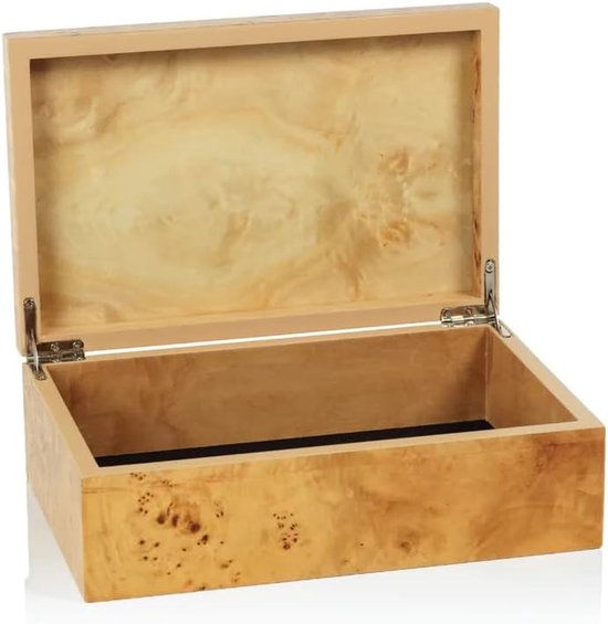 Leiden Burl Houten Design Decoratieve Doos (Large 10") — afbeelding 2