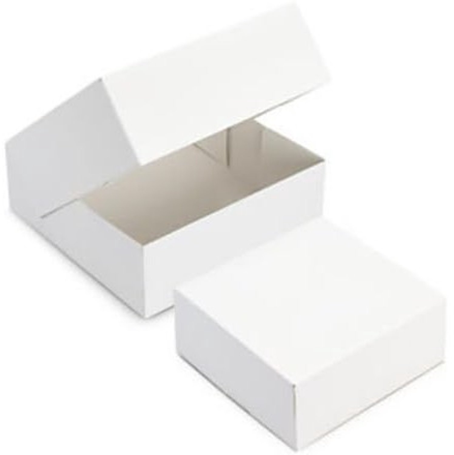 Set van 10 Kartonnen Cakedozen - Wit - 28 x 28 x 8 cm - Voedselveilig Karton - Voor Taarten en Gebak