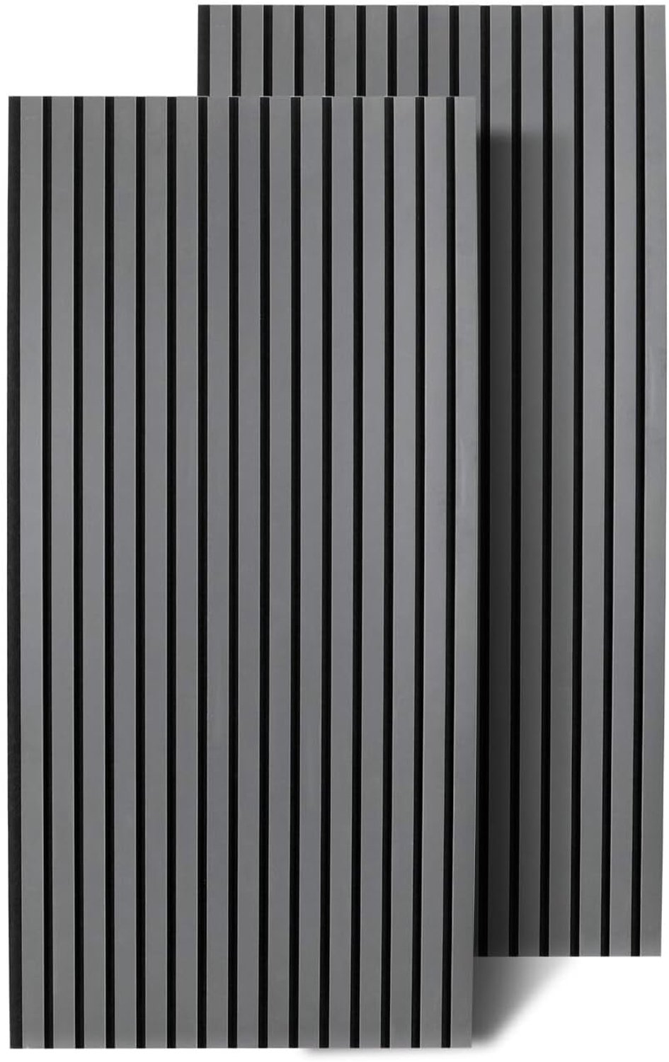panelen, wandbekleding, binnenwanddecoratie, 2 stuks, 120 x 60 cm, 2,1 cm dik, wandpanelen van houtfineer en vilt, grijze houten panelen, voor decoratie van verschillende