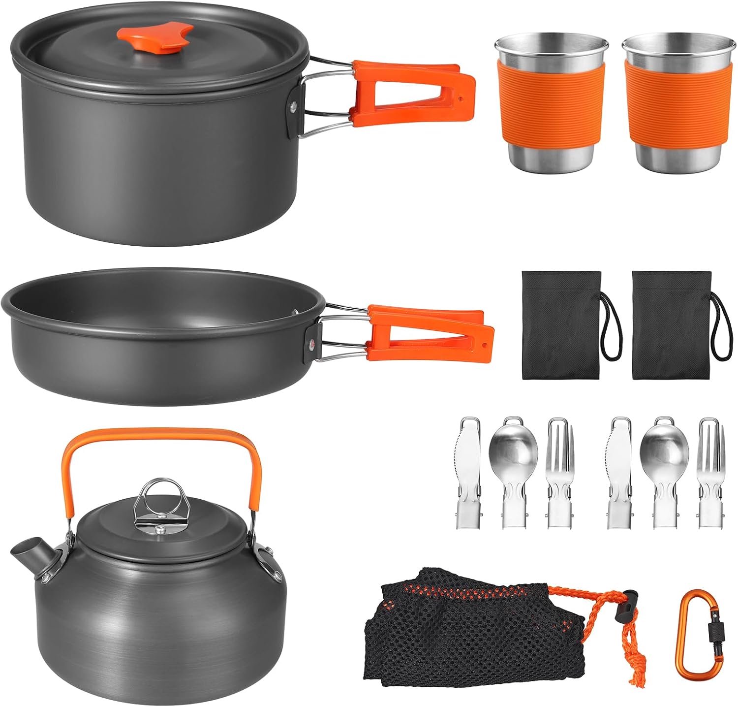Famanu - Campingkookgerei - Ideaal voor buitenactiviteiten - Licht en opvouwbaar - Onbekende kleur