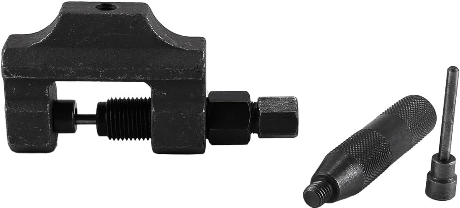 kettingbreker voor fietsen met 34 mm reservevinger voor 420/428/530 kettingen, kettingsplitter, snijder, handreparatiegereedschap
