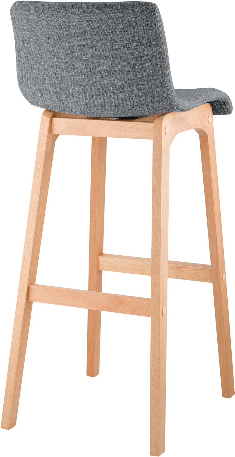 Luxe Comfort Barkruk - Set van 2 - Stof - Lichtgrijs licht grijs
