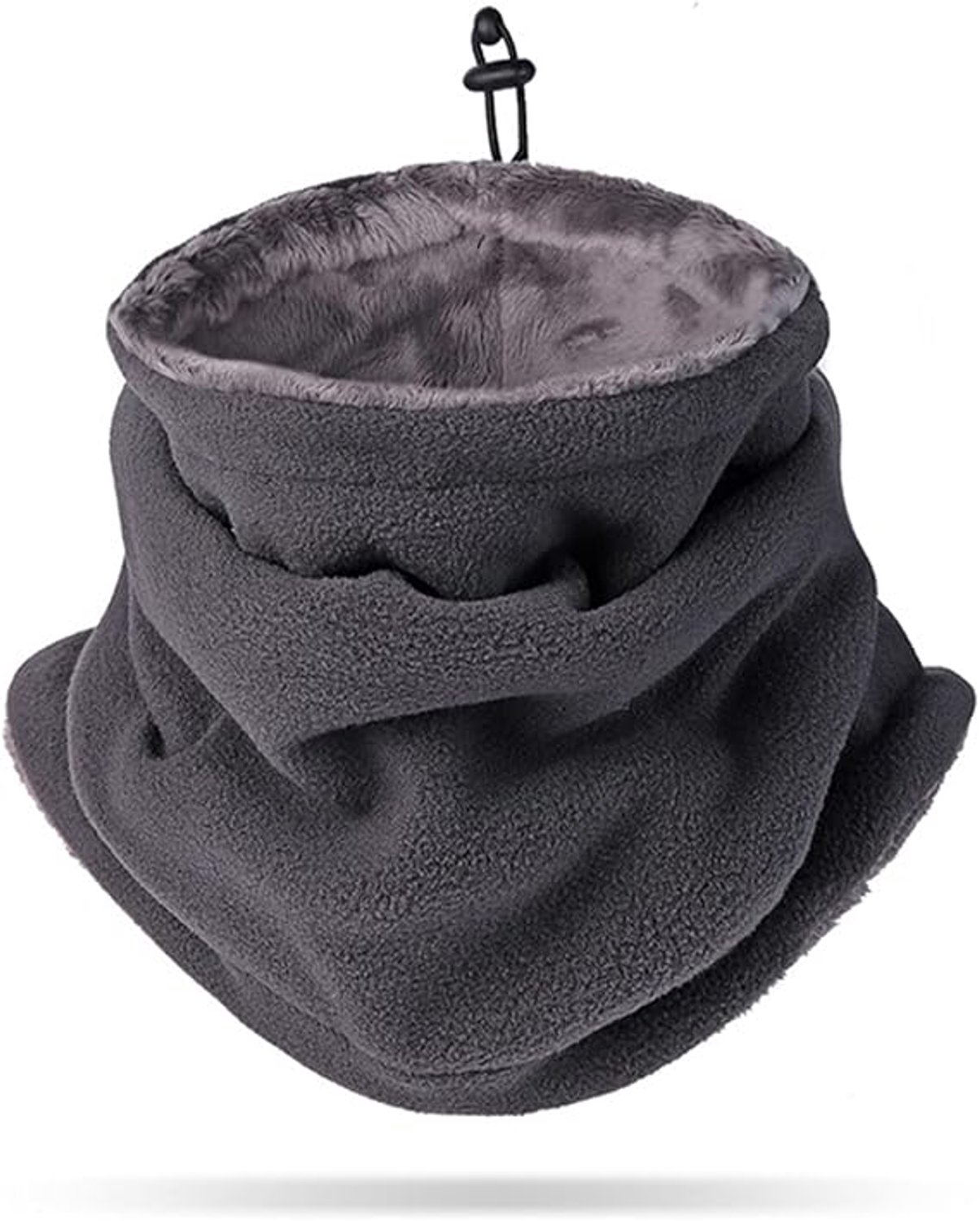 Sjaal - Multifunctionele Colsjaal - Winter Lussjaal voor Heren en Dames - Warme Nekwarmer met Fleece - Voor Skiën, Fietsen en Motorrijden - Grijs - 1 stuk
