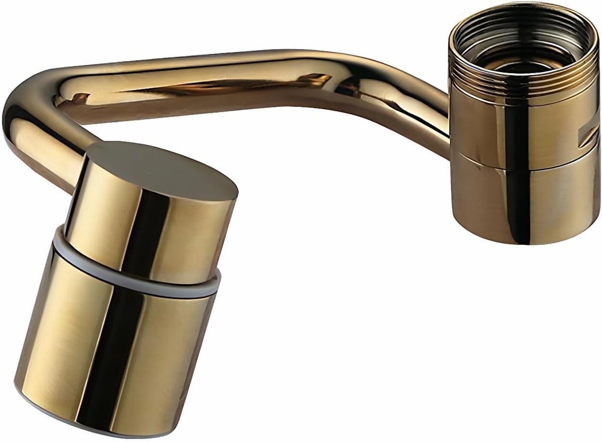 1080 ° draaibare draaibare gootsteenkraan bevestiging met multifunctionele robotarm dual-mode spray perfecte universele pasvorm badkamer en keukenkraan goud
