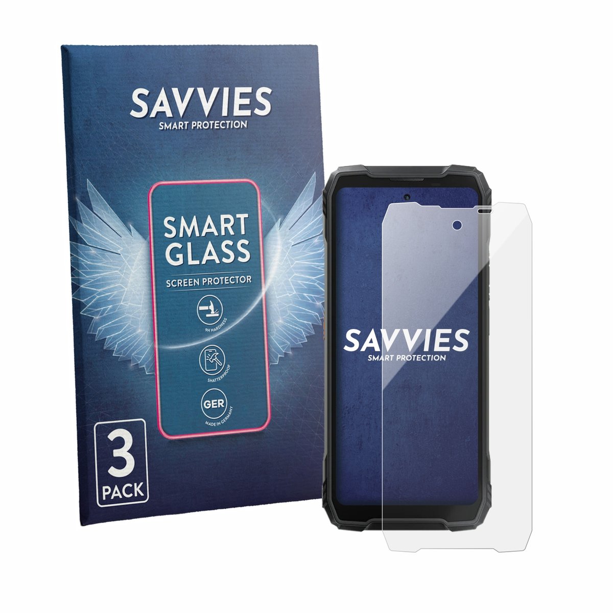 3 Stuks Savvies Screenprotector - geschikt voor Blackview Xplore X1 - beschermfolie glas transparant