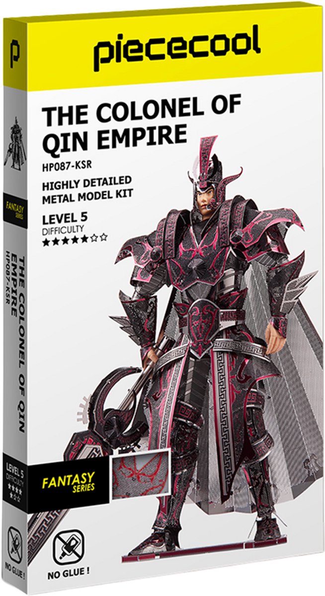 PIECECOOL - Colonel of Qin Empire - Geronimo Games - Hobby - Metalen Model - Level 5 - 3D Puzzel - Highly detailed - Color - 105 stukjes