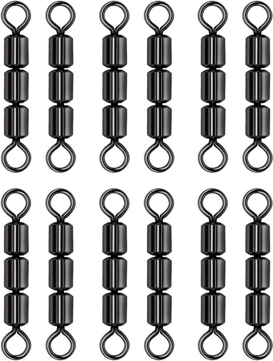 High-speed triple swivels voor vissen, ideaal voor forel en andere zoetwatervissen, 12 stuks visaccessoires