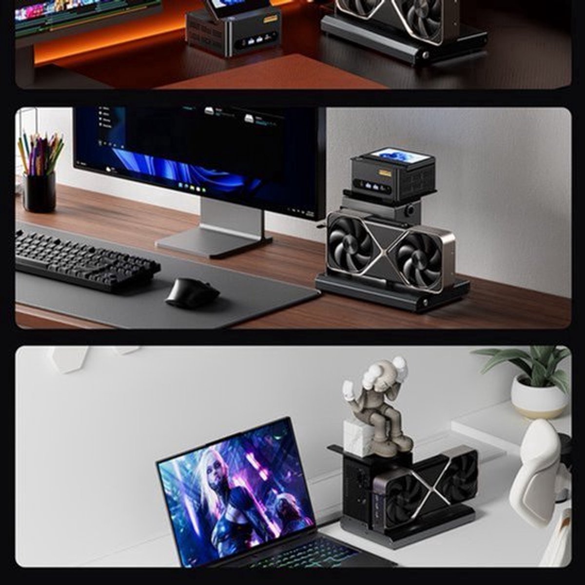 PCI Uitbreidingskaart EGPU Dock - OCulink Thunderbolt 5 Poort - PCIe 4.0 x4 Interface - USB Type-C - Externe Grafische Kaart