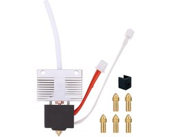 Kit voor Elegoo Neptune 4, Neptune 4 Pro, 3D Printer Printkop Extruder Hot End Kit Verwarmingsblok Kit met 5 STUKS Extra 0,4mm Messing Mondstuk Kit en 1 STUK Siliconen Cover