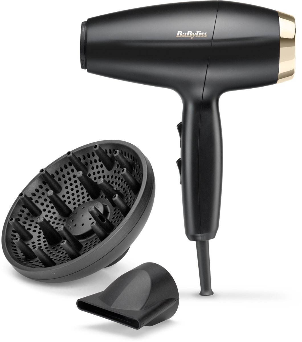 BaByliss Digital Power Dry - Lichtgewicht Italiaanse Föhn met Diffuser - Voor elk Haartype en Textuur - Voor Snel Drogen en Stylen - Ionische Technologie - 6150DE