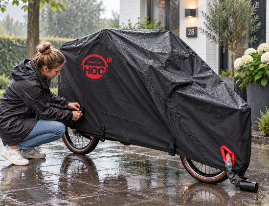 Bakfietshoes Voor Grotere / Elektrische Bakfiets (met huif) - Red label o.a. bestemd als: Babboe hoes : Cruiser hoes : Dolly hoes : Vogue hoes : Urban Arrow Family hoes tot 250 cm van Bakfiets — afbeelding 5