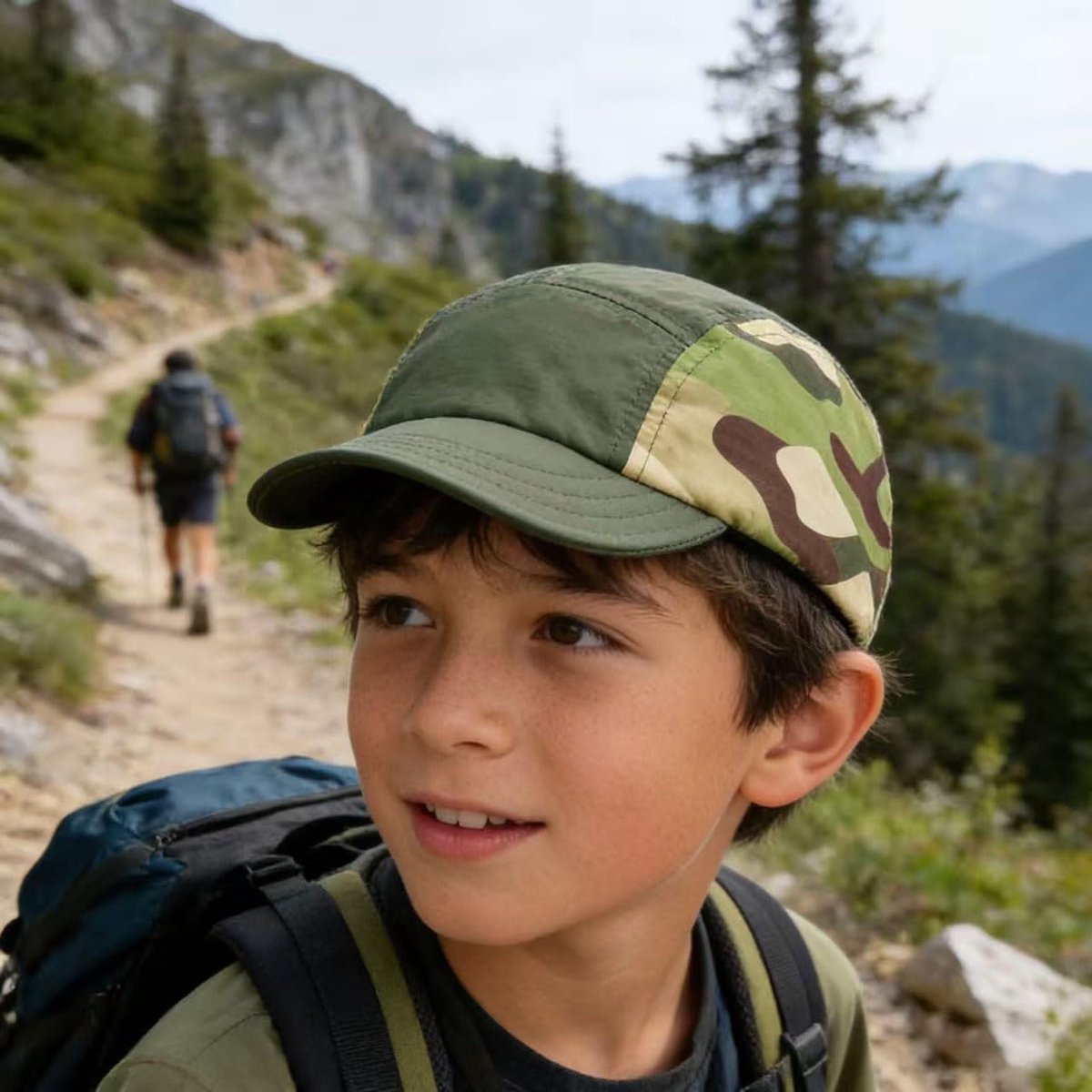 Sneldrogende 5-Panel Camp Cap Lichtgewicht Ademend Verstelbare Outdoor Sport Hoed voor Jongens Meisjes