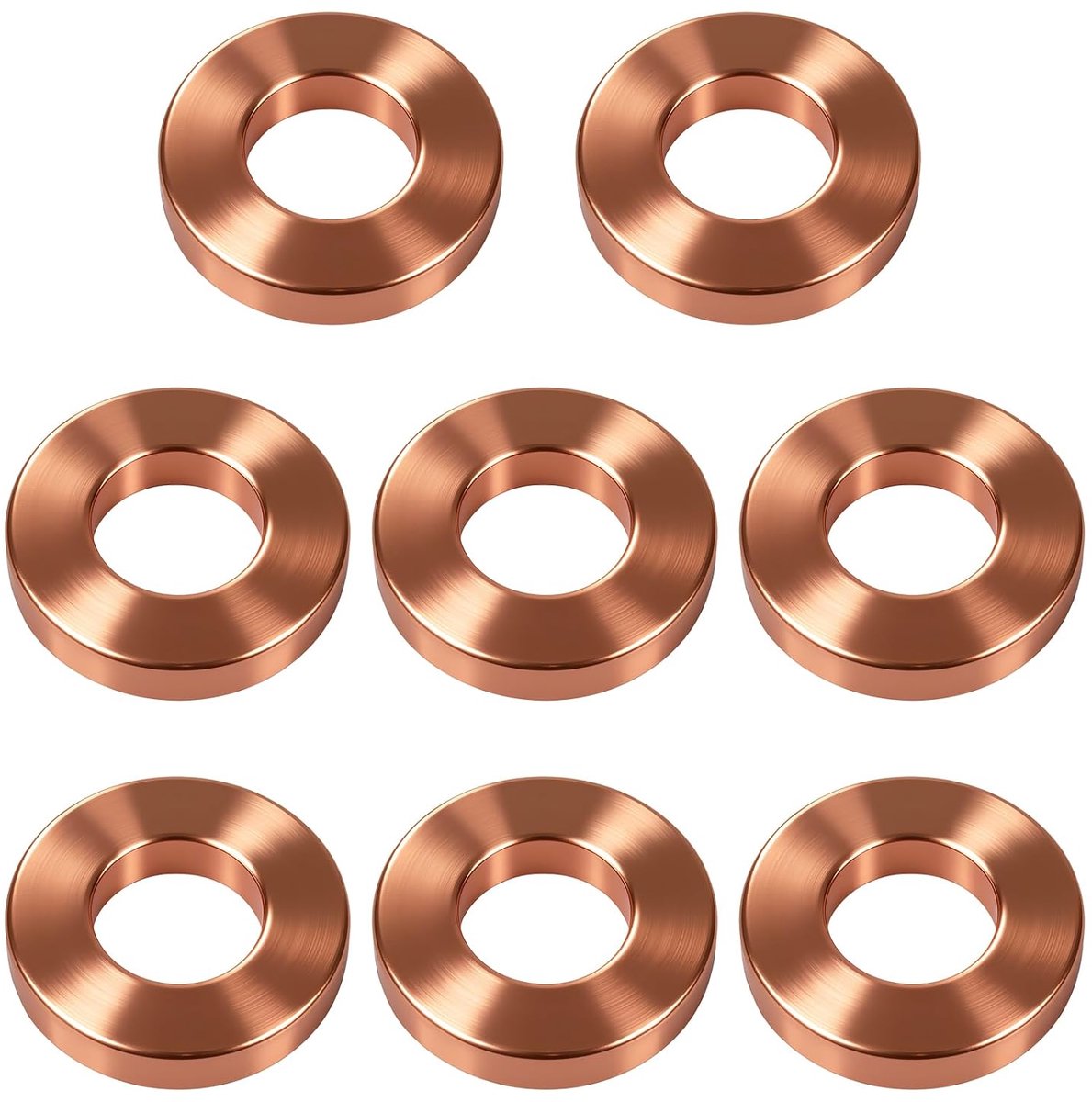 8 stuks koper spuitspuitdichtingen, afdichting tussen brandstofinjector en cilinderkop, compatibel voor 1.5, 1.9, 2.0, 2.2, 2.5 dieselmotor, effectief voor het verminderen van emissies