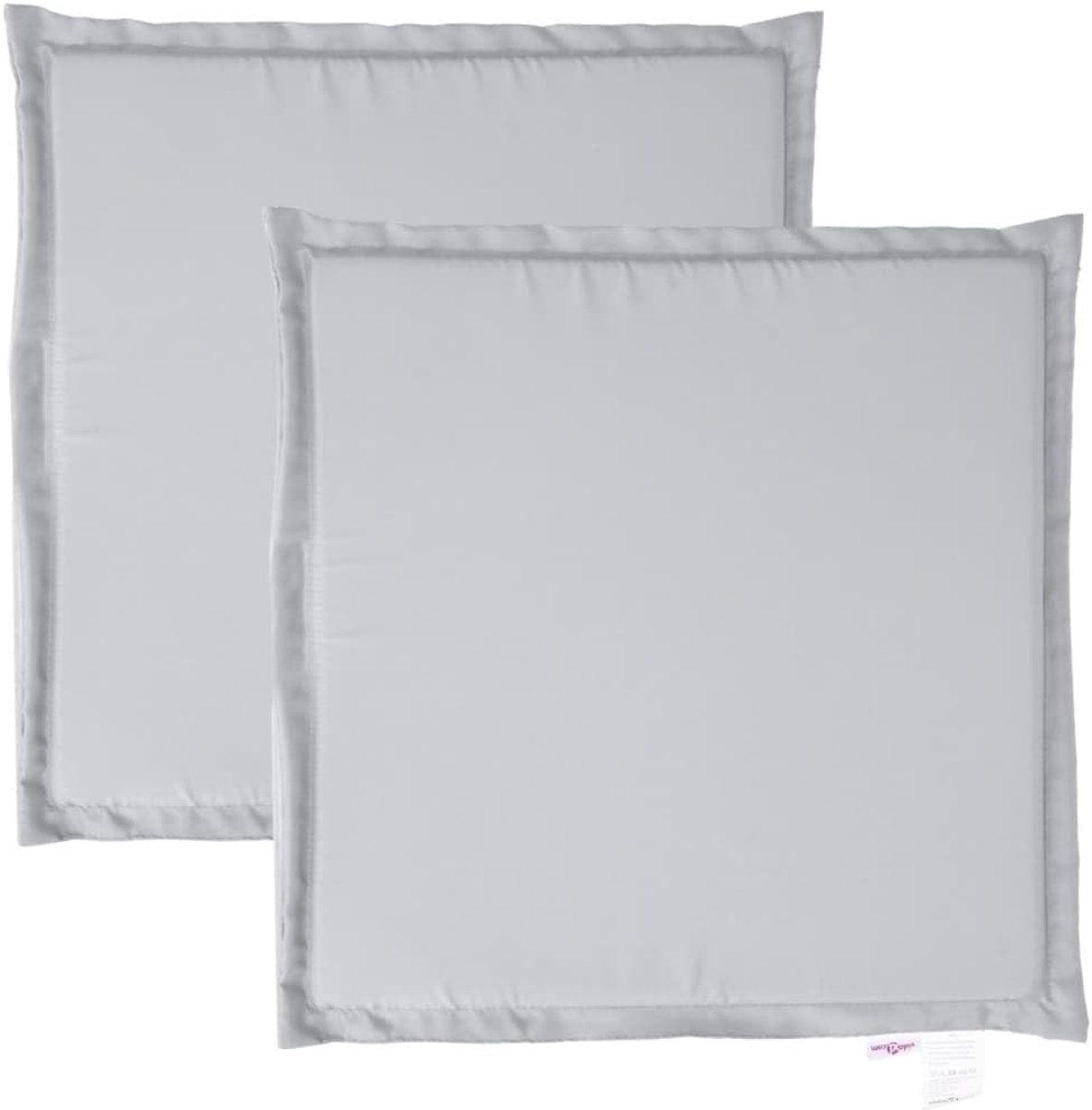 Zitkussen (2/4/6 stuks), Stoelkussen met Schuim, Polyester Zitkussen, Stoelkussen voor Tuinen, Terrassen, Woonkamers (Lichtgrijs(2 pcs))