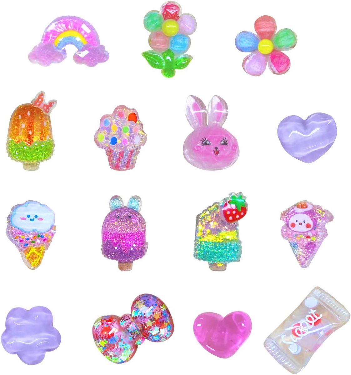 15 STKS Schoenen Decoratie Charms, Medium, Hars