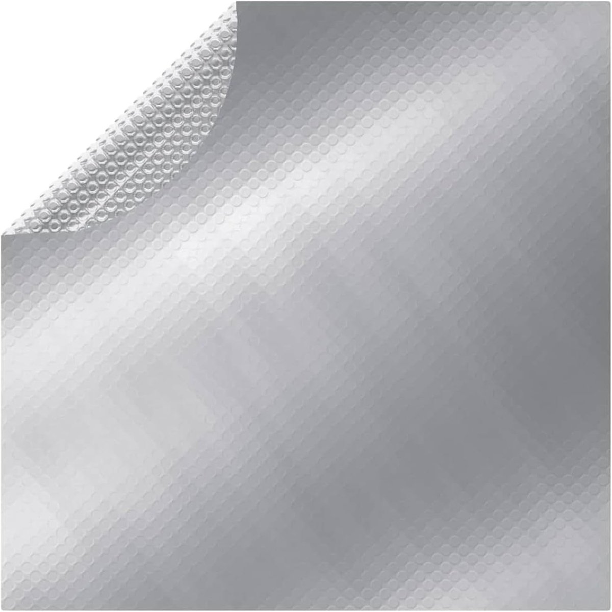 Zwembadafdekking zilver 455 cm PE, zonnepaneel zwembad zonnefolie voor tuinzwembad zwemvijver 93088