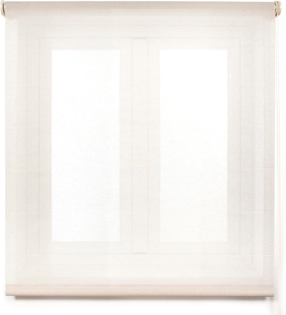 Belmont rolgordijn, lichtdoorlatende stof, glanzend, beige, 140 x 180 cm (b x h), stofgrootte 137 x 175 cm - jaloezieën voor ramen