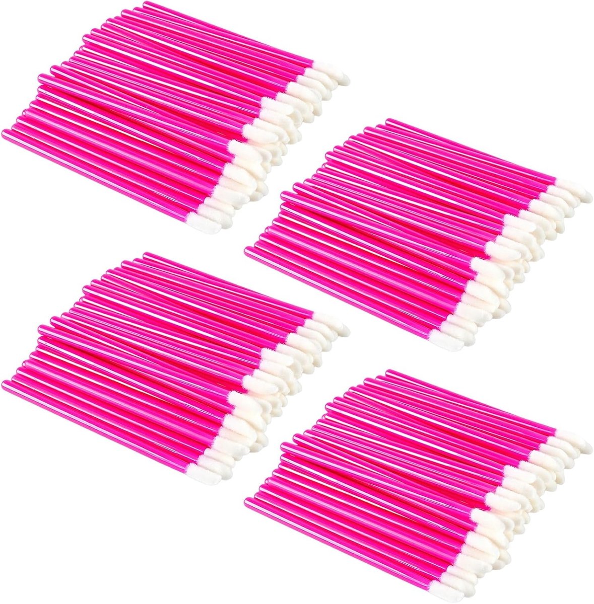 Lippenpenseel-applicators 1000 stuks, 95 mm, roze PP contourkwast voor lipgloss, cosmetica en make-up toepassingen