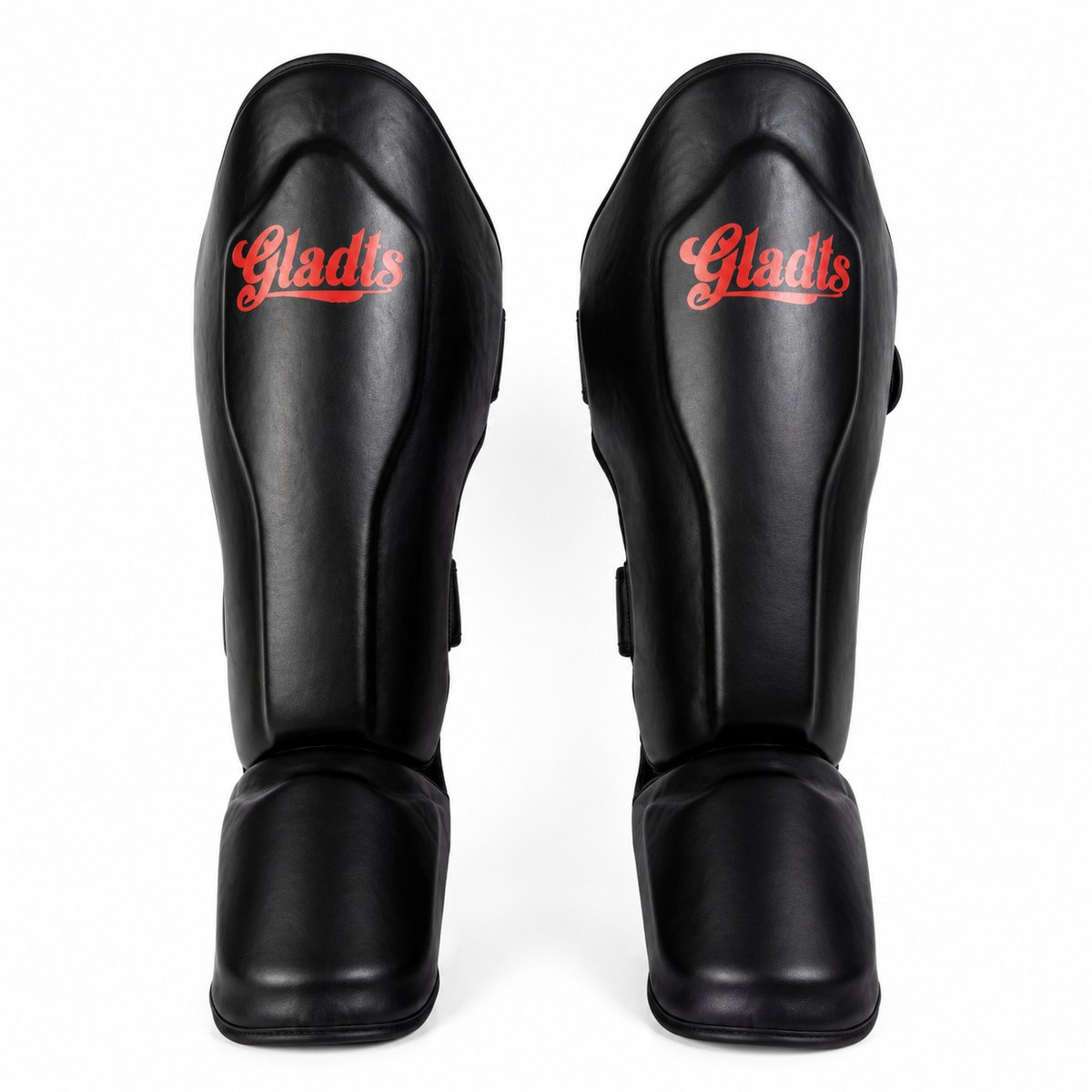 Gladts - Classic - Scheenbeschermer kickboksen - Zwart/Rood - Maat L - Scheenbeschermers - Scheenbeschermers kickboksen - Scheenbeschermers vechtsport - Scheenbeschermers kickboksen kind - Scheenbeschermers kickboksen dames