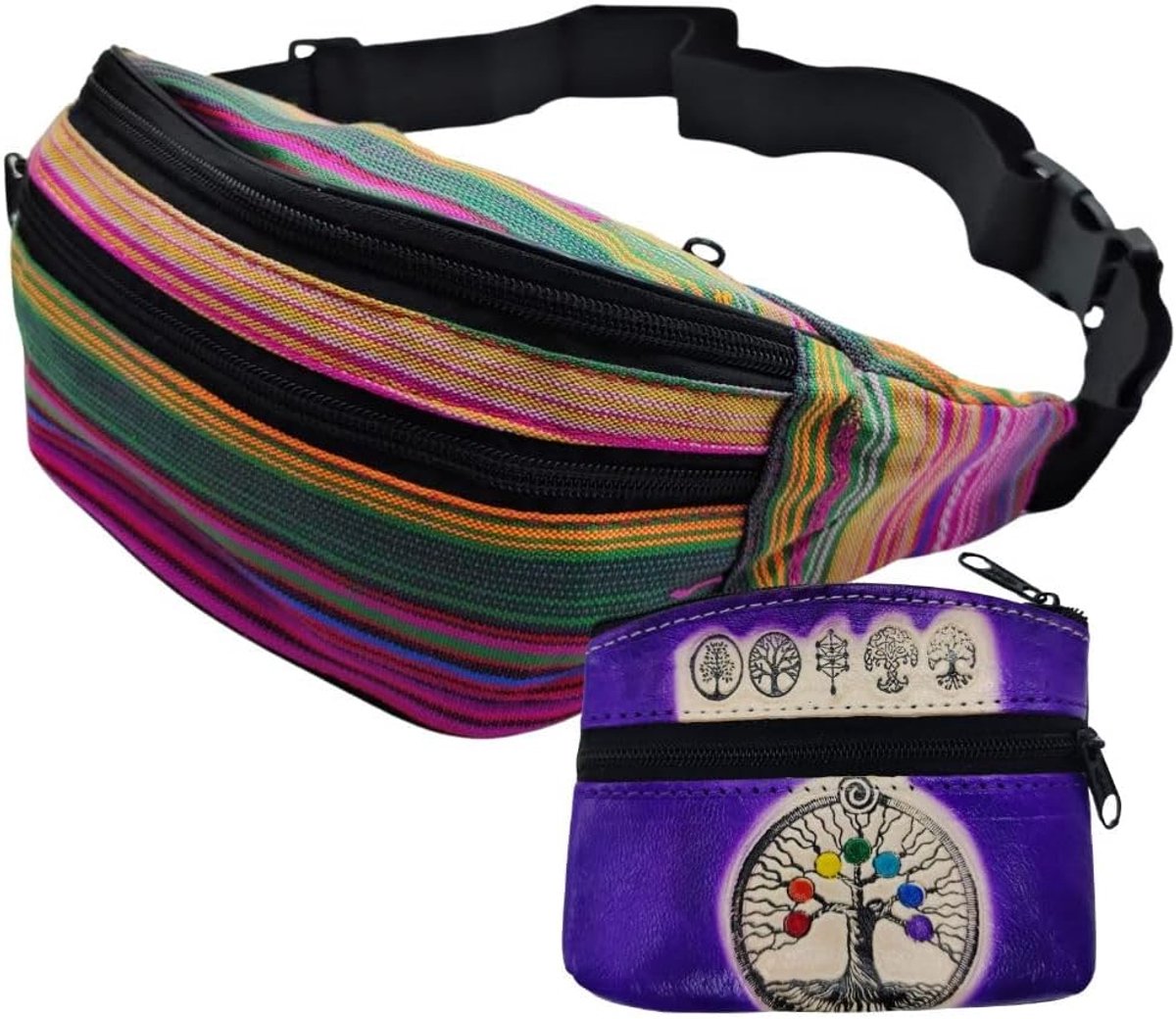 Heuptas en accessoires, Paars, hippie