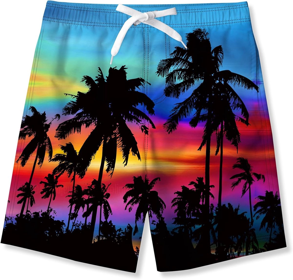 Jongens Zwembroek 3D Patroon Jongens Zwembroek Sneldrogende Mesh Voering Zwembroek Elastische Taille met Zakken Boardshorts Zomer voor Kid 7-14 Jaar