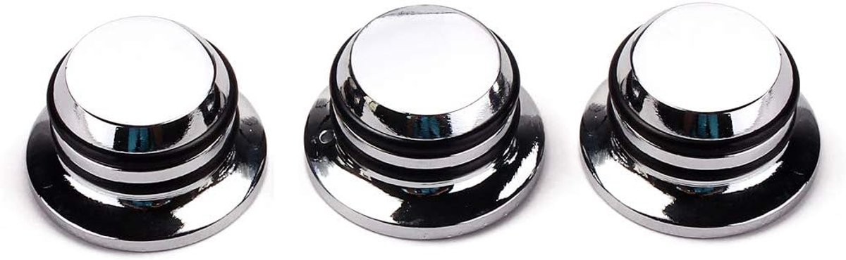 Top Hat Knoppen 6MM - Kunststof - Volume en Toon - Voor Elektrische Gitaar en Bas - 3 Stuks