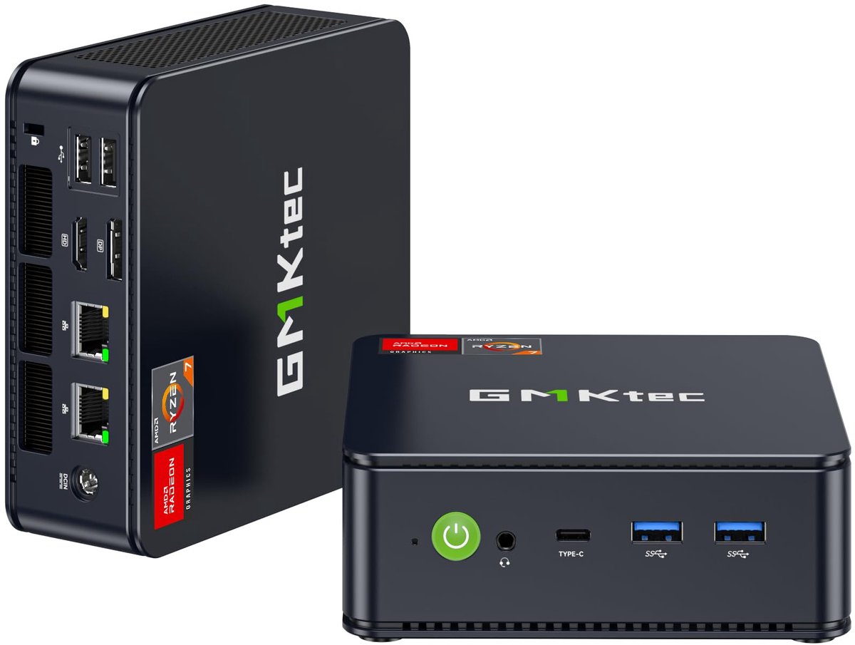 Mini PC Ryzen 7 7730U - 32GB RAM - 512GB SSD - AMD Radeon Graphics - WiFi 6E - USB-C - HDMI 2.0 - Desktop Computer