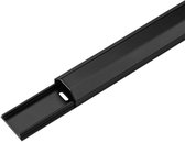 Goobay Halfronde aluminium kabelgoot, zwart 1100x33x18 mm, Een breedte van 33 mm biedt ruimte voor verschillende kabels zoals TV-kabels
