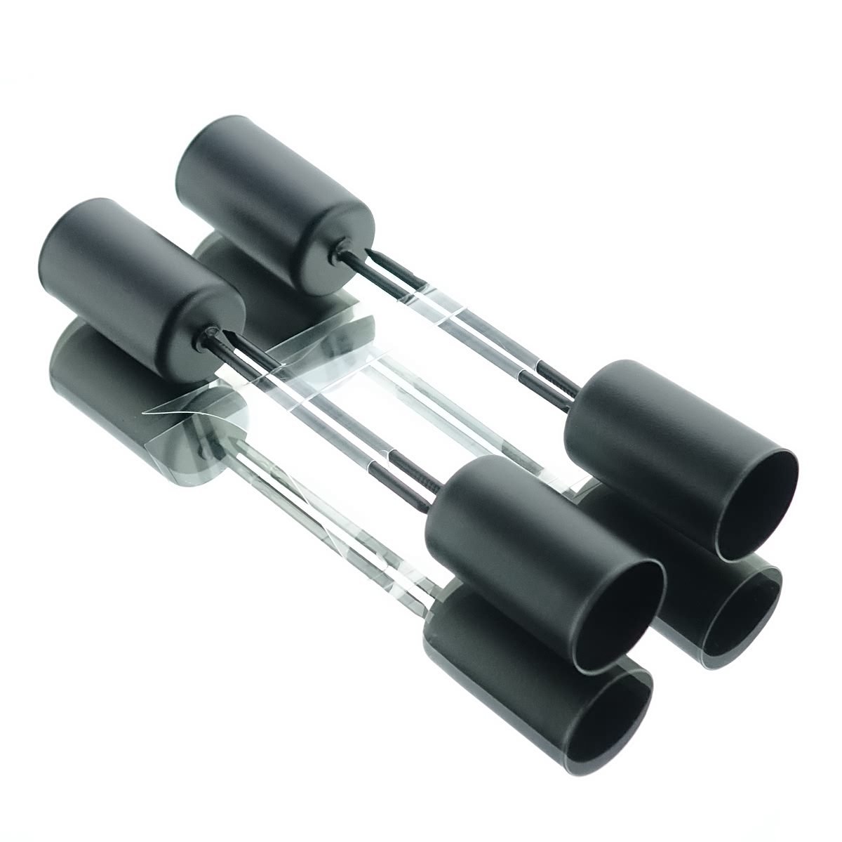 Riffelmacher & Weinberger Riffelmacher kandelaarhouder zwart 2,3 x 11 cm - metaal 4-set
