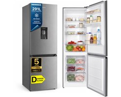 Heinner HCNF-HM291INVXWDD Koel-vriescombinatie – 291 L – Total No Frost – Inverter Compressor – Waterdispenser – Instelbare Thermostaat – LED-verlichting – RVS – 185 cm – 5 Jaar Garantie