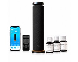Aroma Diffuser - Waterloze Geurverspreider - Draadloze Geurmachine met Wifi App - Tot 150m² - Inclusief 3x 50ml Pure Geurolie - Zwart - Atelier Sophia Luna Aura 360