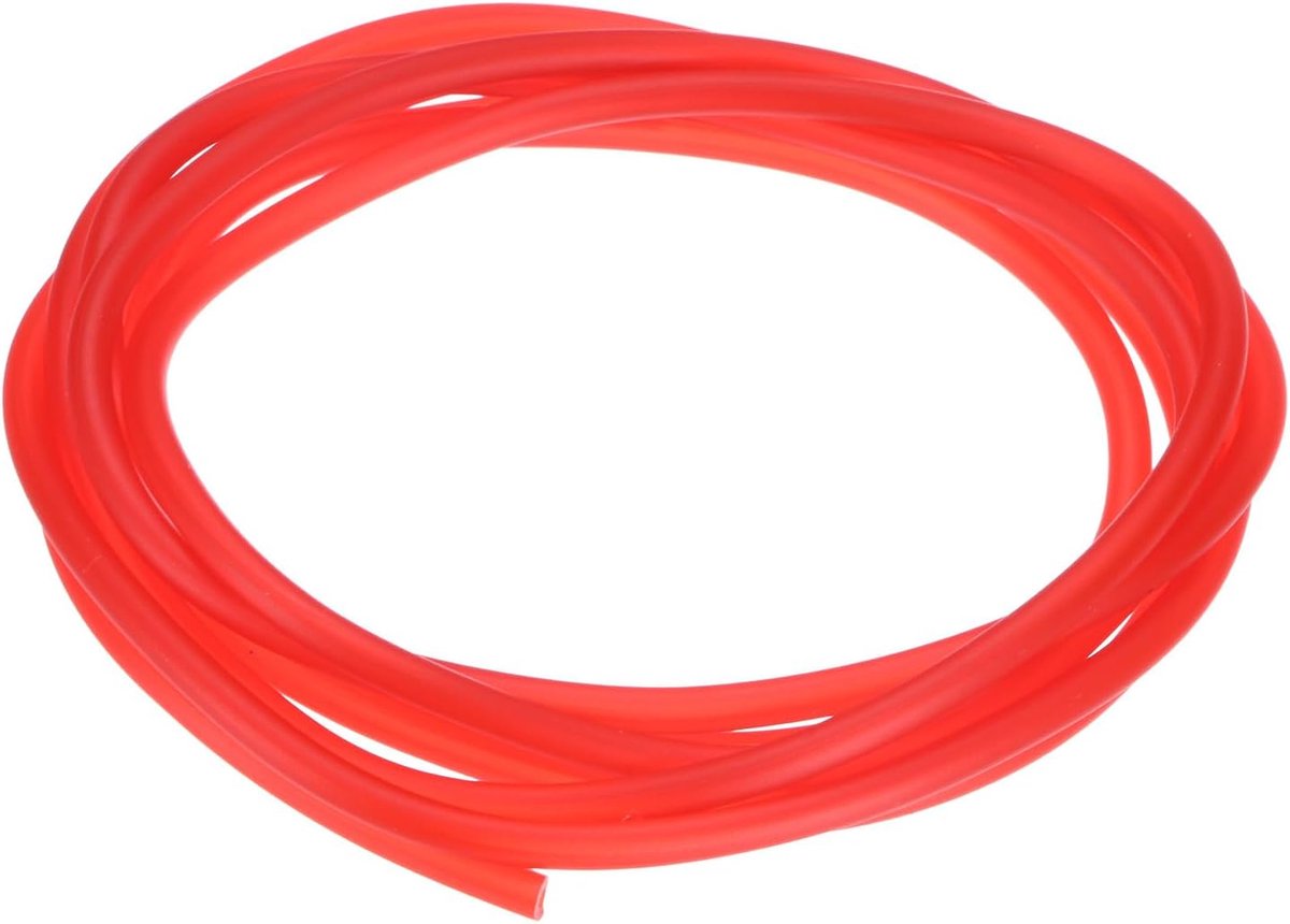Natuurlijke latex rubberen buis, 5/64 inch [1,7 mm] ID x 11/64 inch [4,5 mm] OD 7ft lengte latex slang buis voor thuis/laboratorium/sport, zeer elastische band buizen [rood]