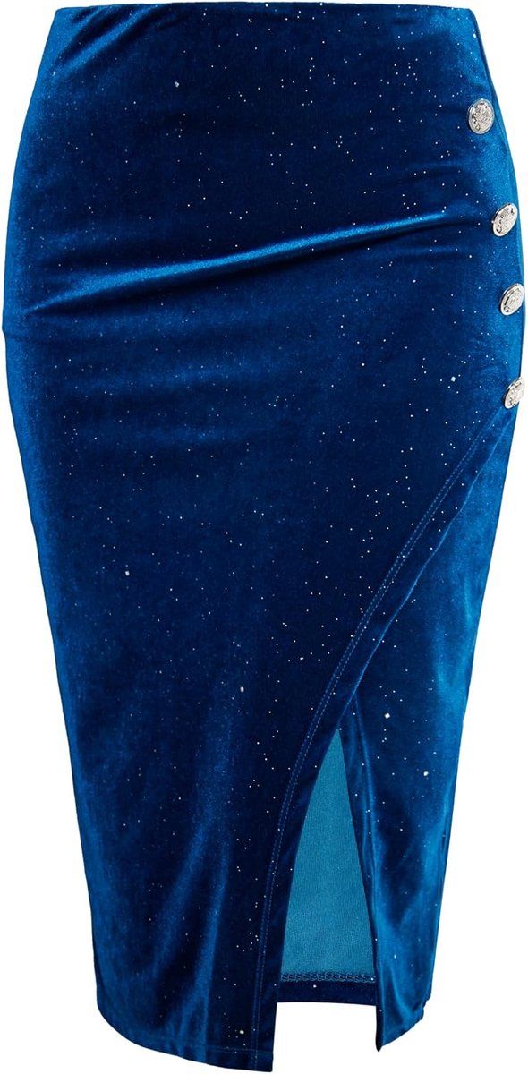 Rok met glitter dames Fluwelen rok met glitter