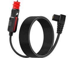 12 V-24 V auto-verlengkabel, 4 m, voor koelbox Dometic, Alpicool, Waeco CF, ARB, Setpower, ICECO, auto-koelkast, compressor, voeding, kabel, sigarettenaansteker, stekker, vervangingskabel DC 12 V