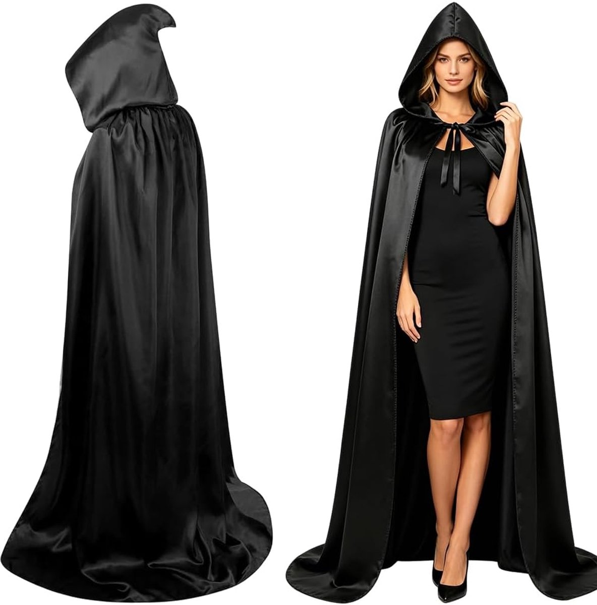 Cape met capuchon, Halloween-cape, unisex vampiercape