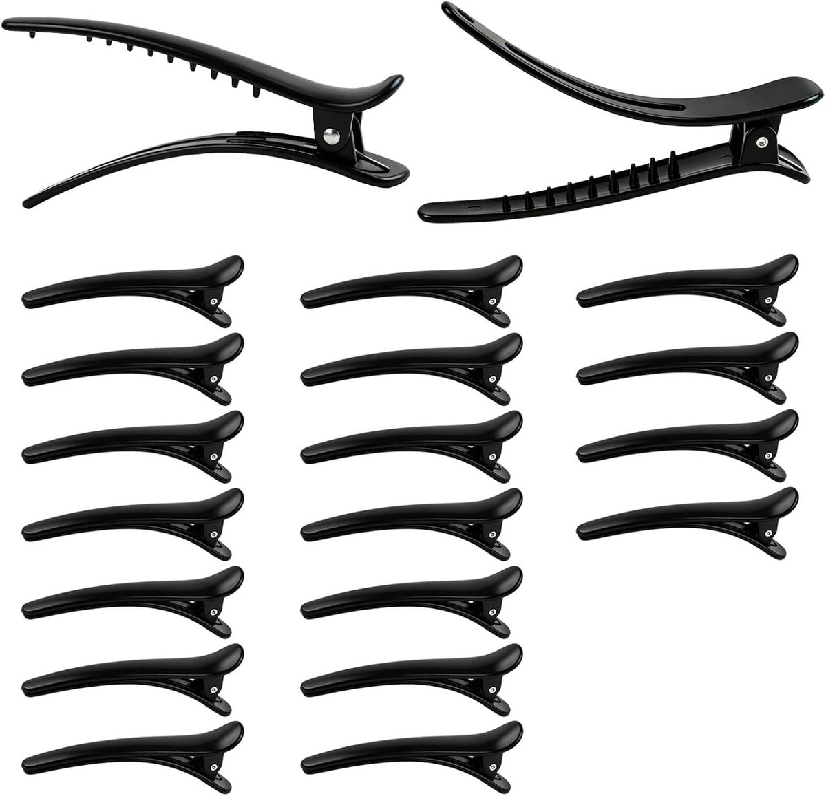 Haarspelden, kapper, eendenhaarspelden, kunststof, antislip haarklemmen voor salon, kapper, clipset, eenvoudige styling en haarstukje