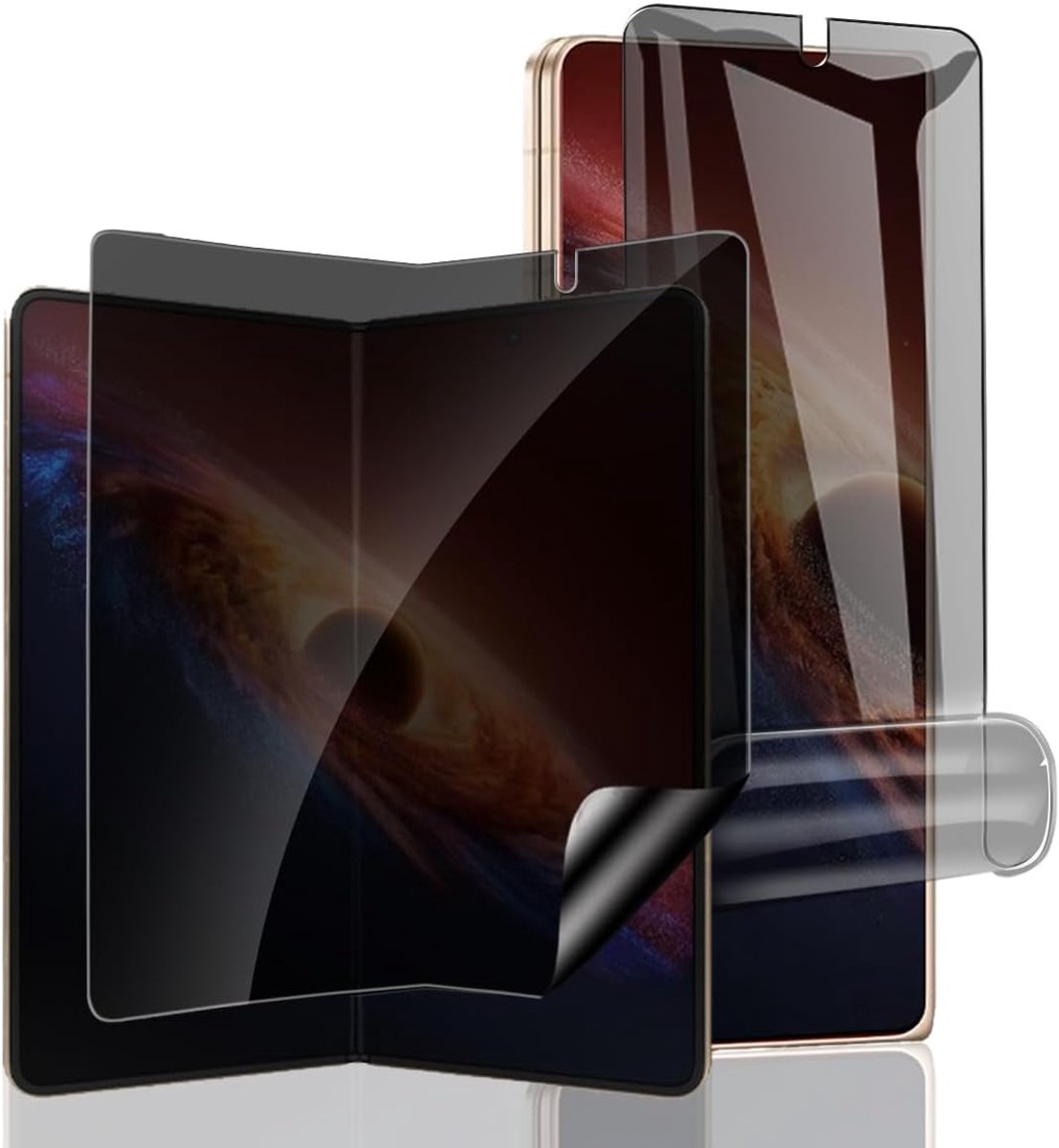 Beschermfolie voor Honor Magic V6 inkijkbescherming, zachte TPU-folie 1 stuk met 1 externe displaybeschermfolie [1 + 1 stuk], anti-spier, pantserfolie voor Honor Magic V6