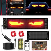 LED Auto Display Flexibel Programmeerbaar - App Afstandsbediening - IP65 Waterdicht Soft Screen - 16x32 Pixels voor Auto Raam, Shop, Bar Decoratie - Devil Eyes LED Bord - Zwart