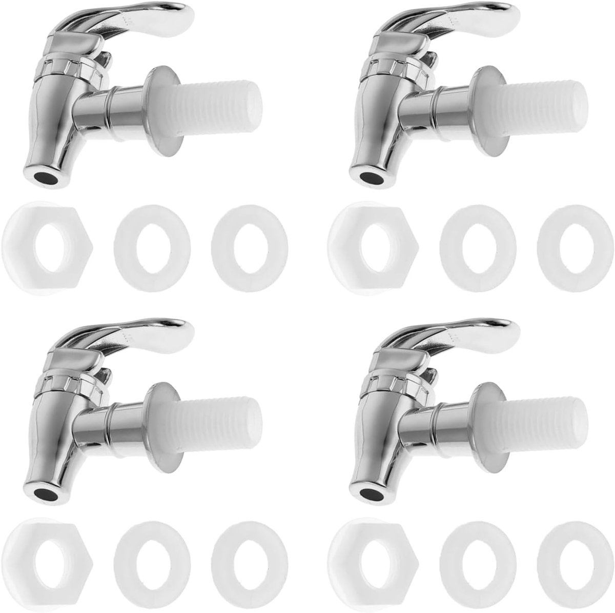 4 stuks waterdispenser, waterdispenser, kunststof, reservekraan van kunststof om op te steken, voor water, herbruikbare drinkdispenser, reservespigot, geschikt voor sappen, bier, dranken en wijn, 16,5