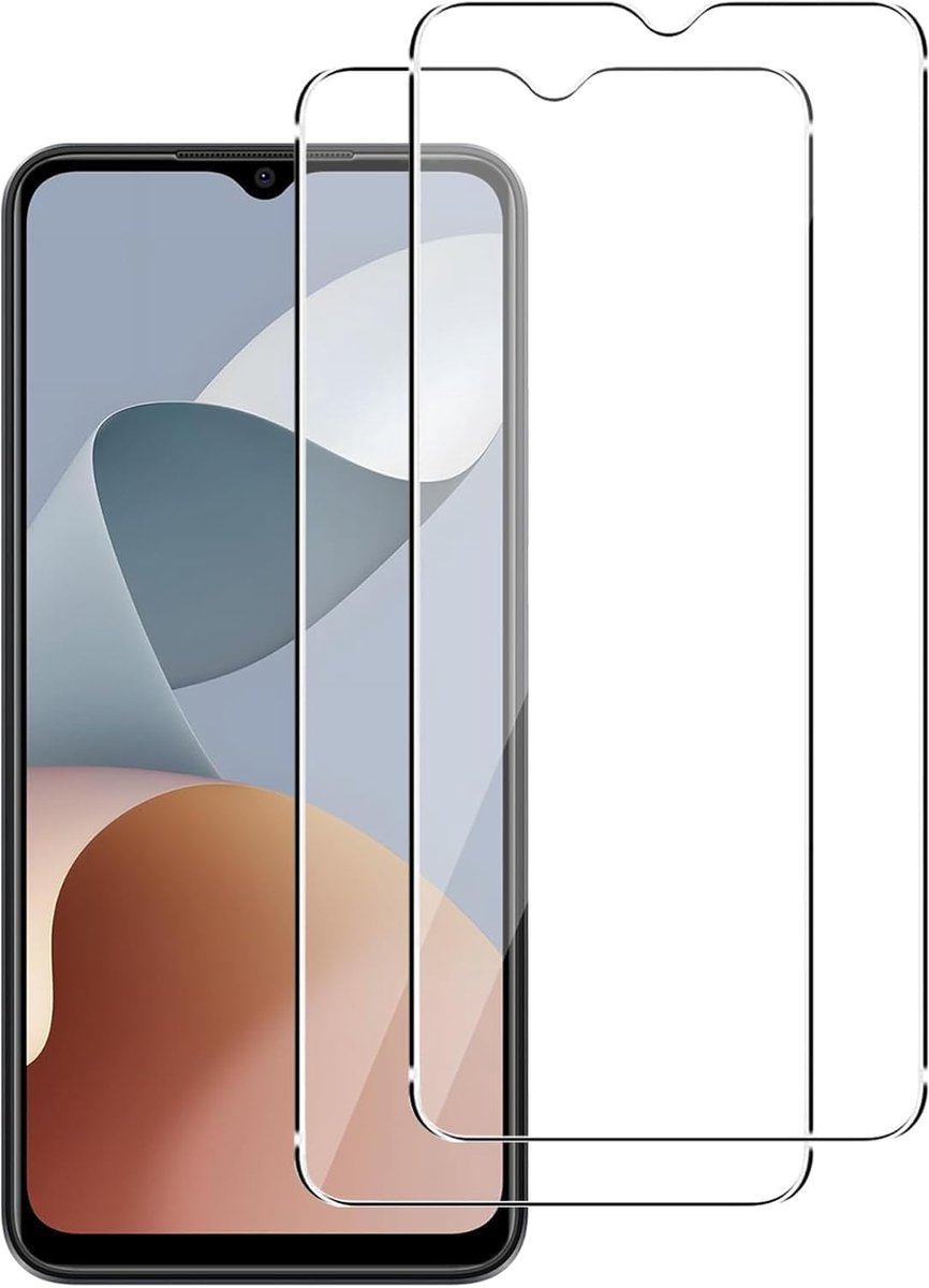 Beschermglas, 2 stuks, compatibel met ZTE Blade A34, pantserfolie, beschermfolie, gelaagd glas, displayglas, echt hard gehard glas, hardheid 9H